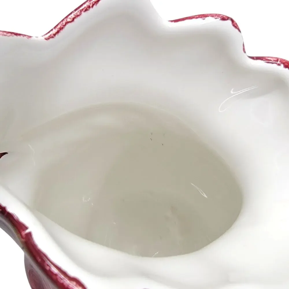 FIMA Deruta Ricco Deruta Ceramic Rooster Pitcher 0.5L Made in Italy Good Luck